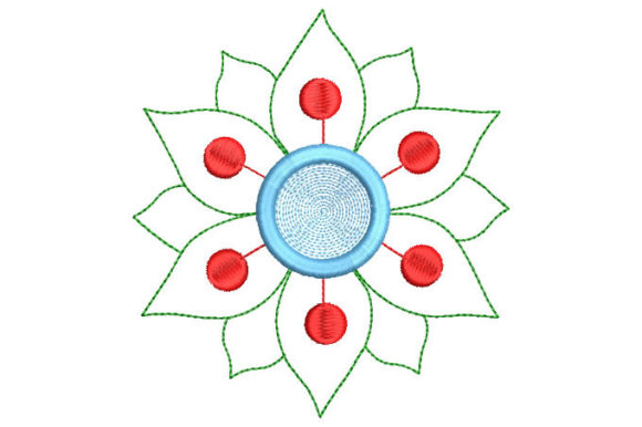 A Designer's Review of Outlined Colorful Flower Embroidery