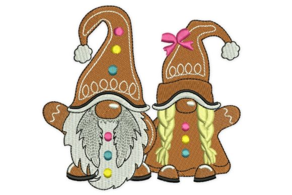 Bringing Joy with Gingerbread Christmas Gnomes Embroidery