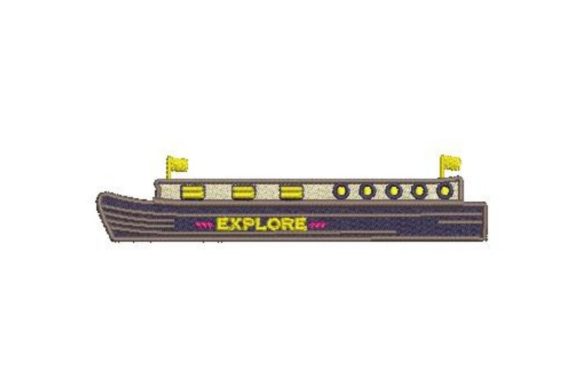 Canal Boat Embroidery: A Classic Nautical Gift Design