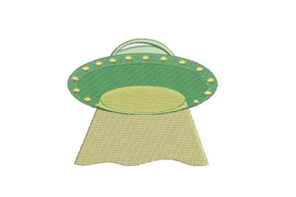Green Spaceship: A Fun and Versatile Embroidery Design for Gifts
