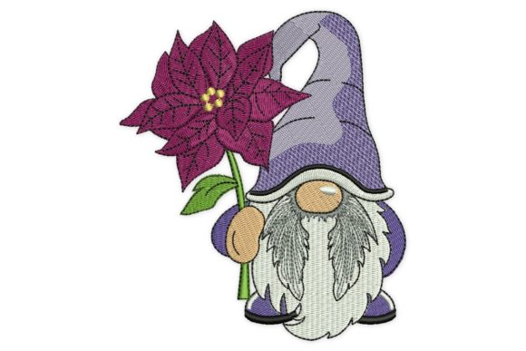 Poinsettia Gnome Embroidery Design Review