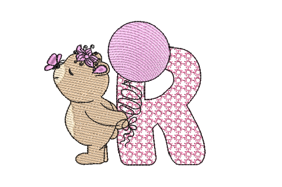 R Girl Teddy: A Cozy & Gift-Ready Embroidery Design