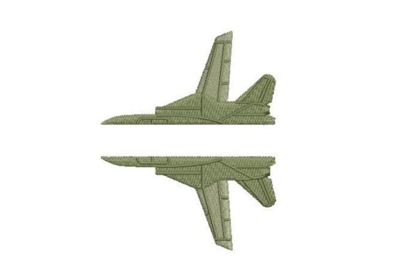 Testing the Split F14 Airplane Embroidery Design